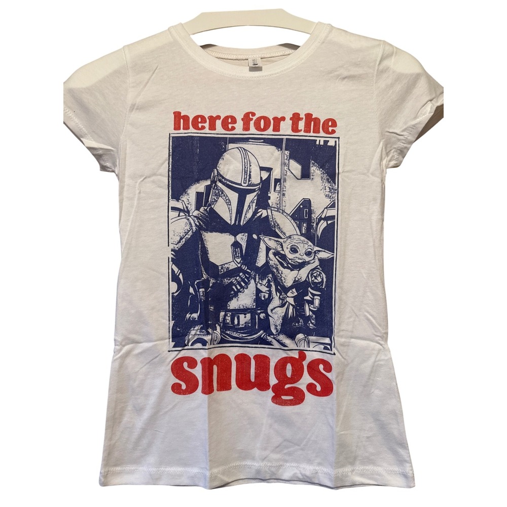 Star Wars The Mandalorian Grogu Graphic Tee White Kids Large 10/12 Next Level